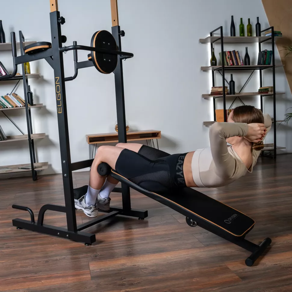 Домашний турник 3 в 1 со скамьей Oxygen Fitness Elgon