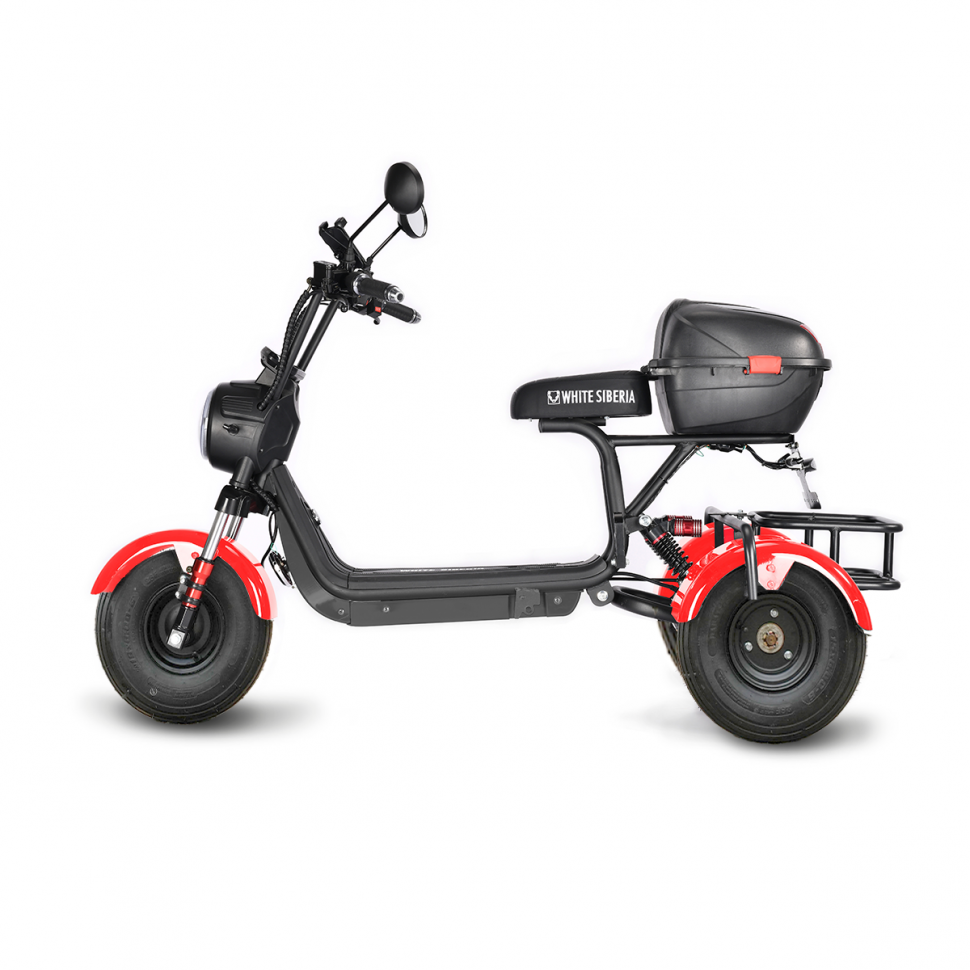Электротрицикл White Siberia Trike Mini 1500W Red