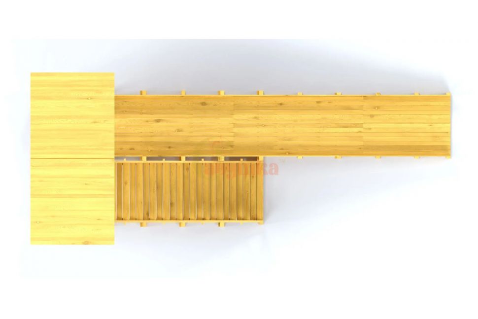 Зимняя заливная деревянная горка Савушка Зима Wood 6/1
