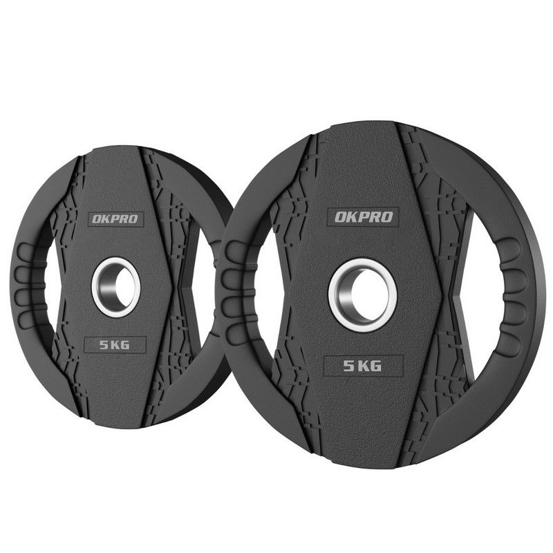 Диск обрезиненный тренировочный с двойным хватом OKPRO OK2005C 5 кг