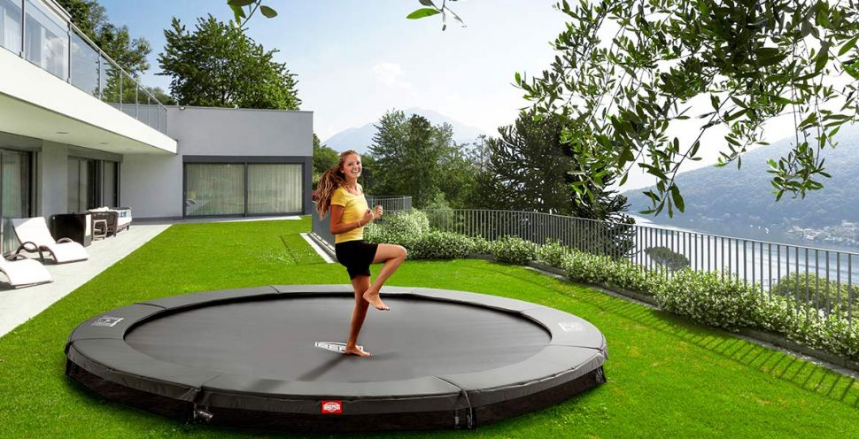 Батут Berg Champion InGround 430 Green + Safety Net Deluxe