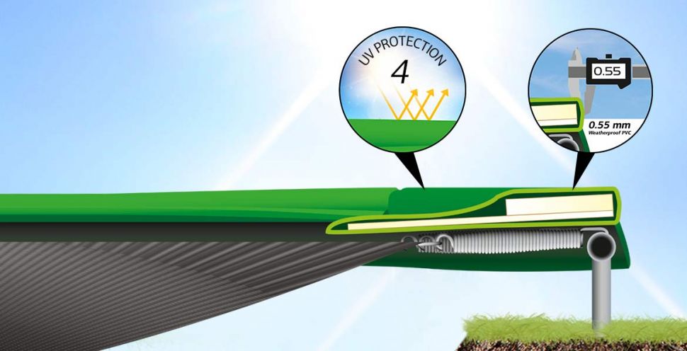 Батут Berg Champion InGround 430 Green + Safety Net Deluxe
