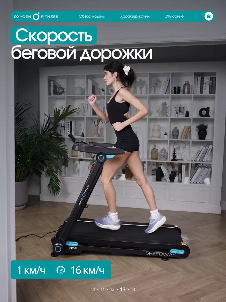 Беговая дорожка домашняя Oxygen Fitness Speedway