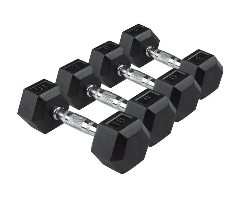 Гексагональные обрезиненные гантели UltraGym UG1013 (Ряд от 42,5 до 50 кг)