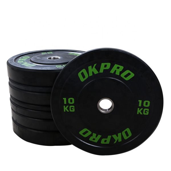 Диск бамперный резиновый Green Logo OKPRO OK2006-1 10 кг