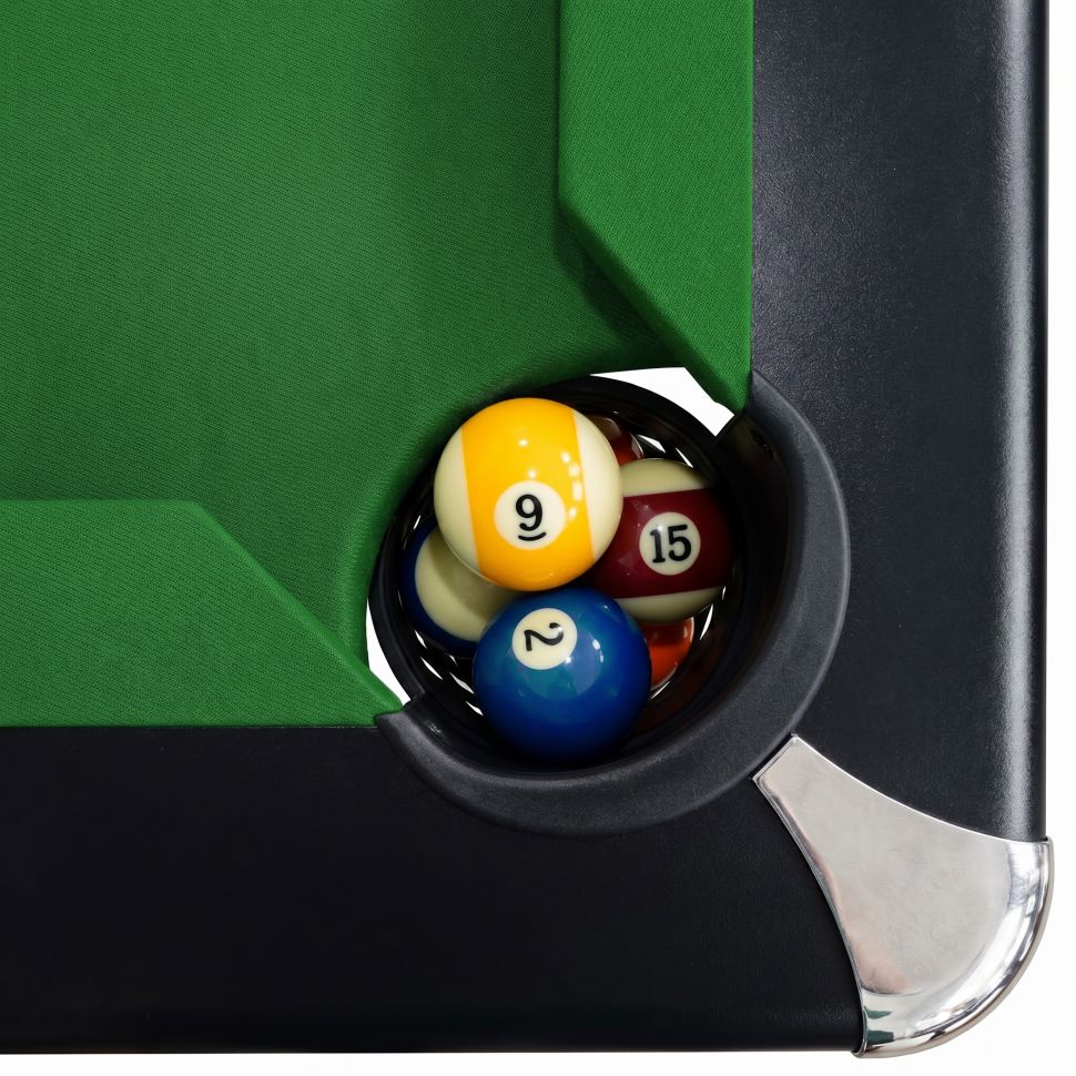 Бильярдный стол для пула Dynamic Billard Triumph Plus 8 футов (черный) в комплекте с плитой, аксессуары + сукно