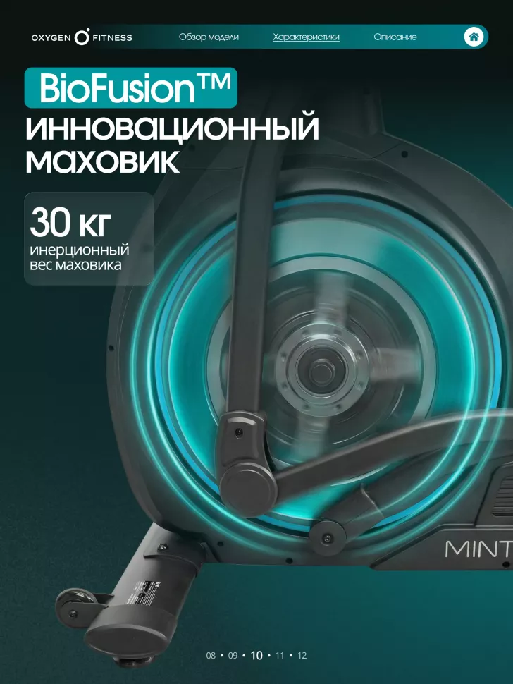 Эллиптический тренажер домашний Oxygen Fitness Mint