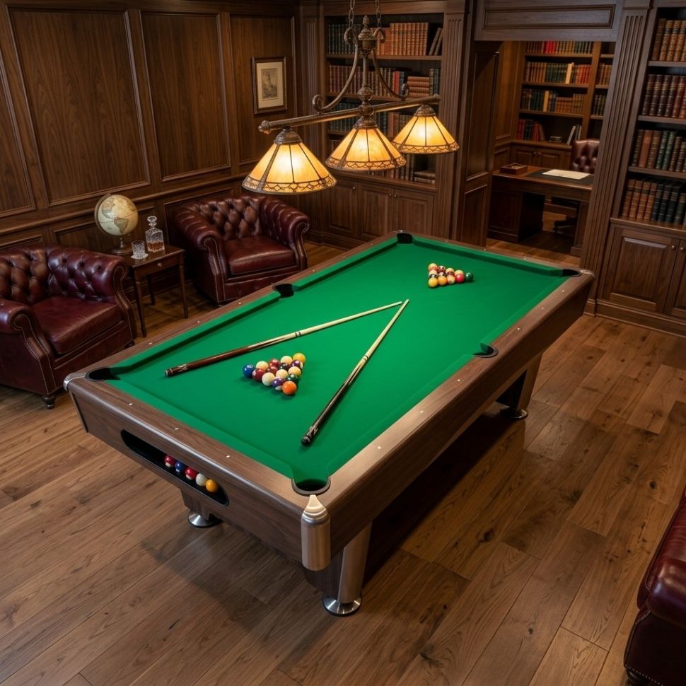 Бильярдный стол для пула Dynamic Billard Triumph Plus 8 футов (коричневый) в комплекте с плитой, аксессуары + сукно