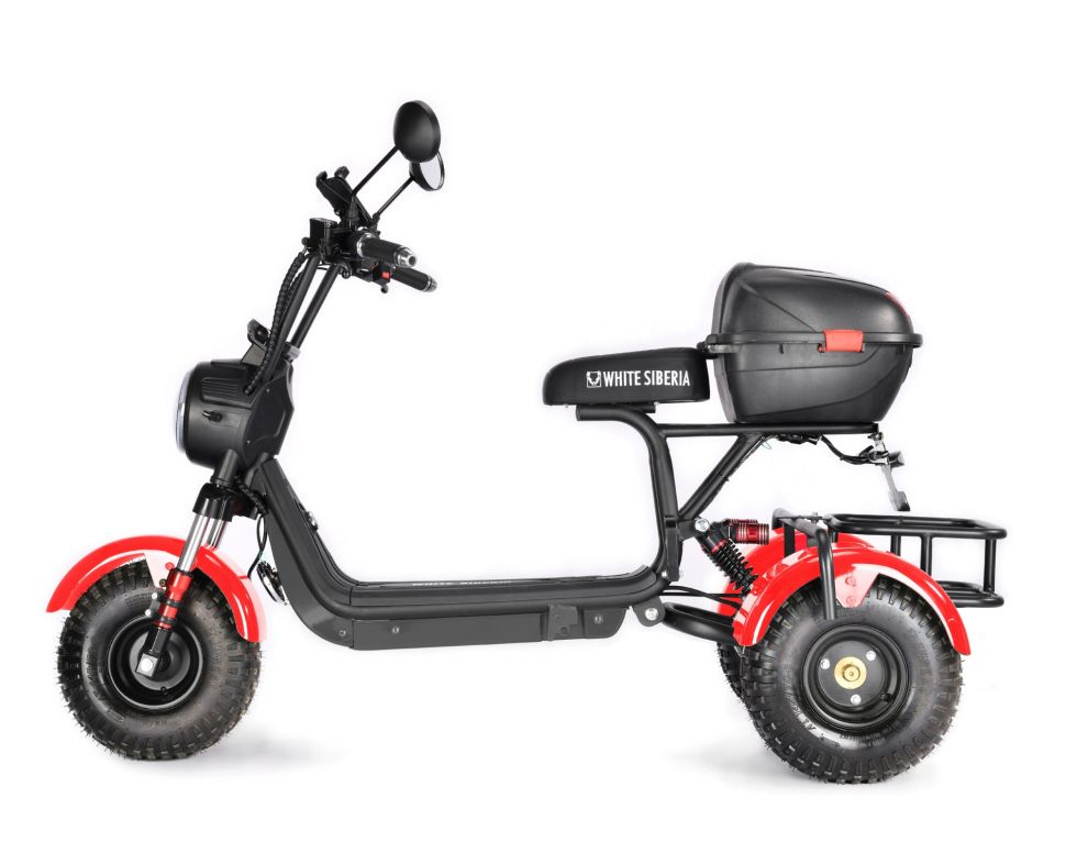 Электротрицикл White Siberia Trike Mini 1500W Black