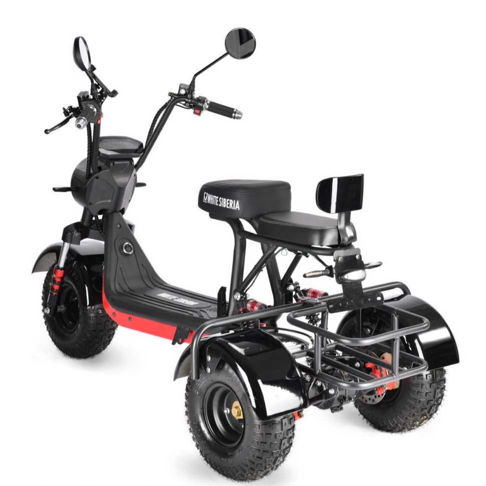 Электротрицикл White Siberia Trike Mini 1500W Black