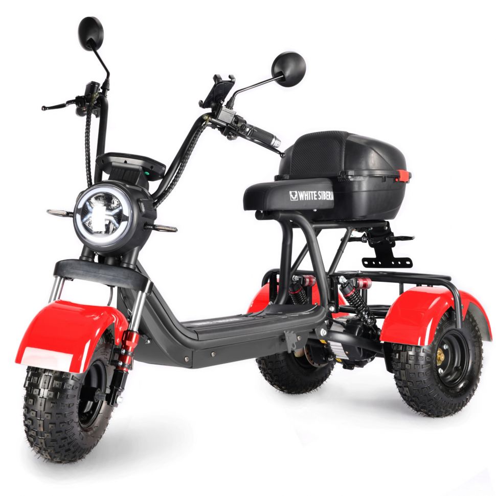 Электротрицикл White Siberia Trike Mini 1500W Black