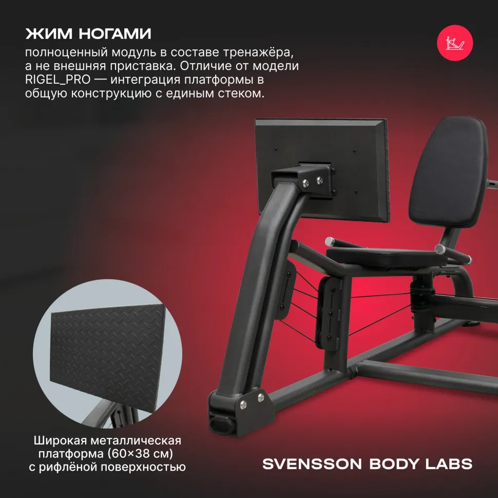Силовой комплекс полукоммерческий Svensson Body Labs Rigel Plus Pro (стек 60 кг)