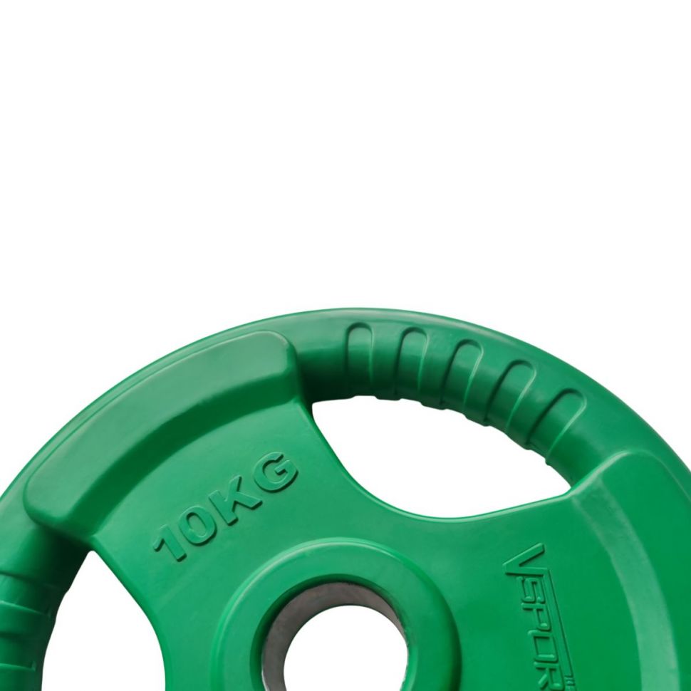 Диск олимпийский обрезиненный цветной с хватом V-Sport LC 1,25 - 25 кг