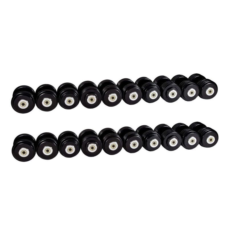 Гантельный ряд PROFI-FIT PROFESSIONAL 27,5 кг - 50 кг (10 пар), шаг 2,5 кг