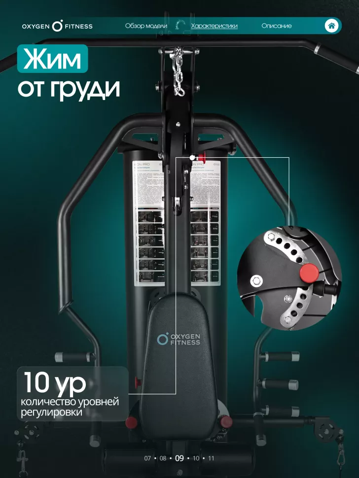 Силовой комплекс полукоммерческий Oxygen Fitness Iron Pro
