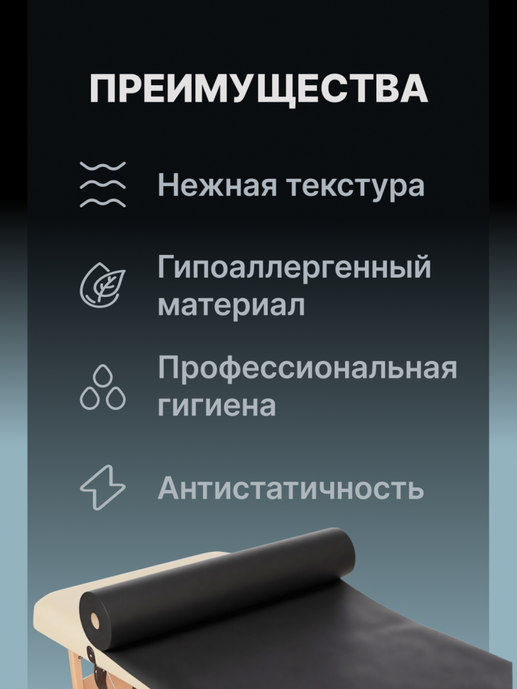 Одноразовые простыни в рулоне Mizomed PLATINUM, 200x80 см, 20 г/кв.м, 75 шт.