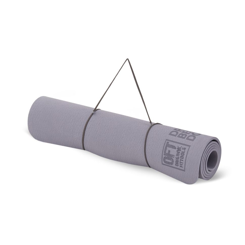 Коврик для йоги и фитнеса 185 х 80 см толщина 8 мм TPE лиловый Original FitTools FT-TPE-18580-36