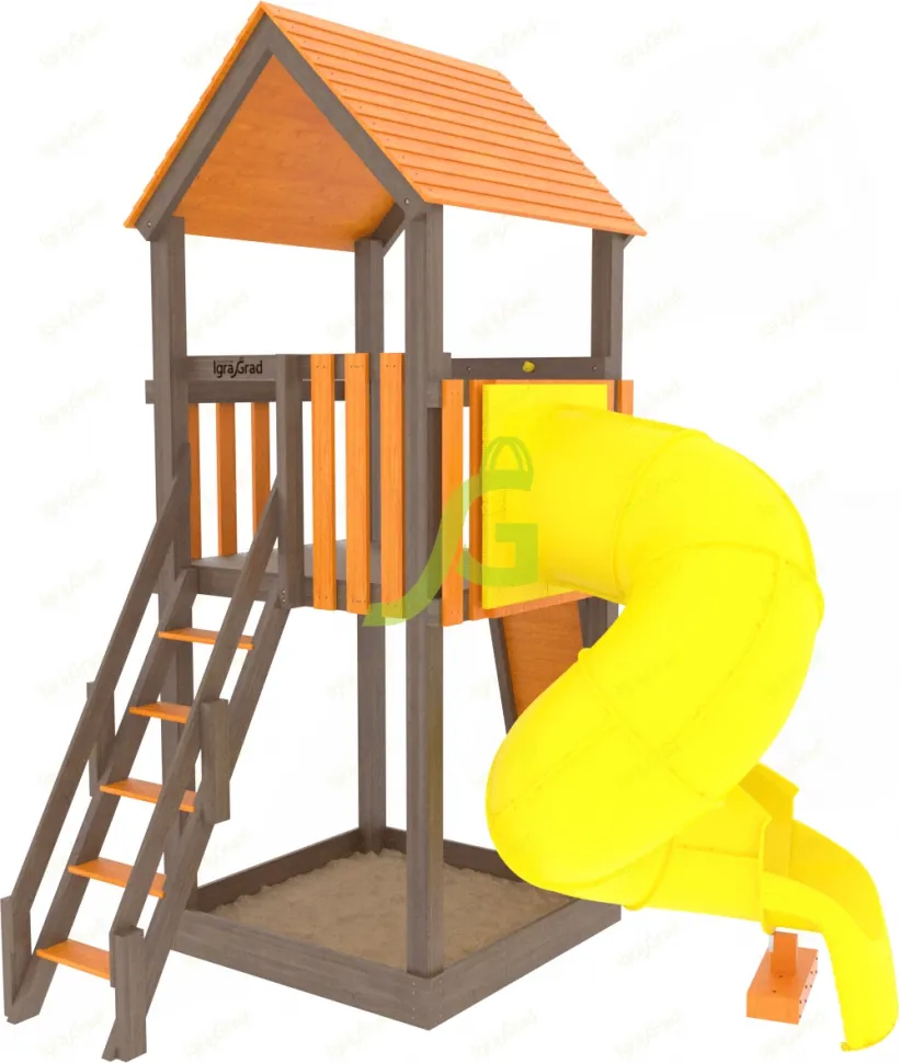 Детская игровая площадка IgraGrad Панда Фани Tower с трубой