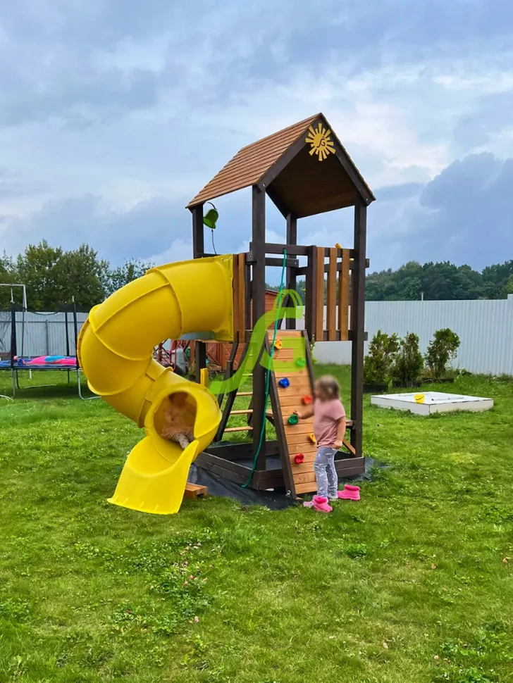 Детская игровая площадка IgraGrad Панда Фани Tower с трубой