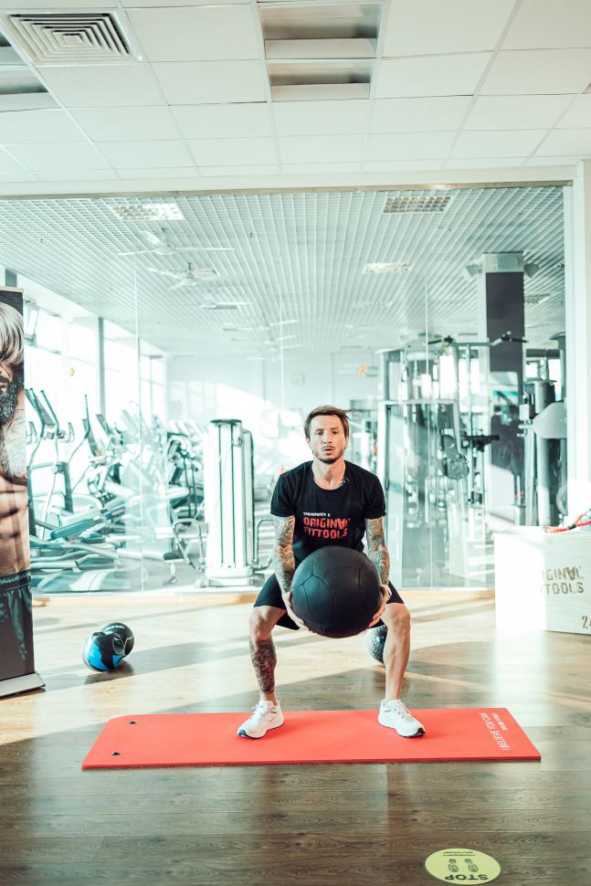 Тренировочный мяч Original FitTools Wall Ball Deluxe