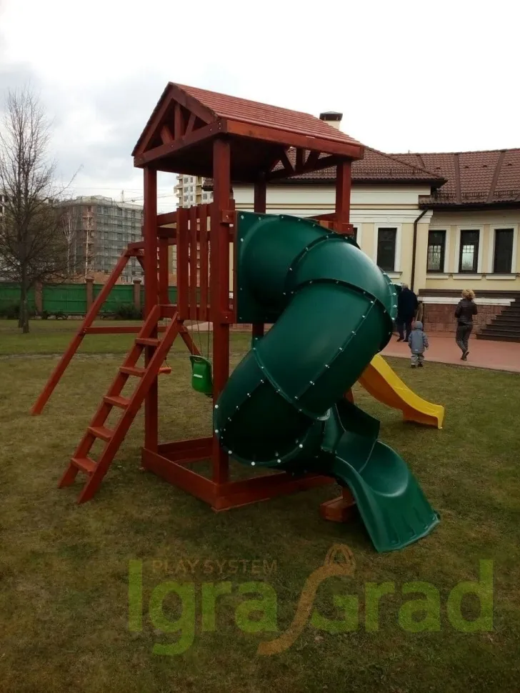 Детская игровая площадка IgraGrad Панда Фани с винтовой трубой