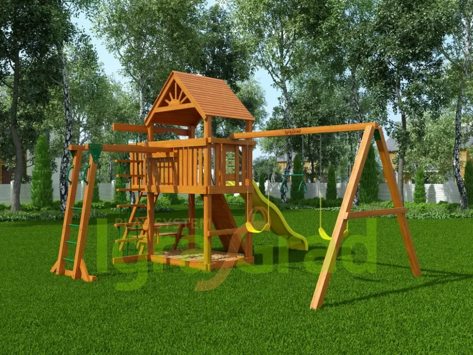 Детская игровая площадка IgraGrad Шато с рукоходом (Дерево)