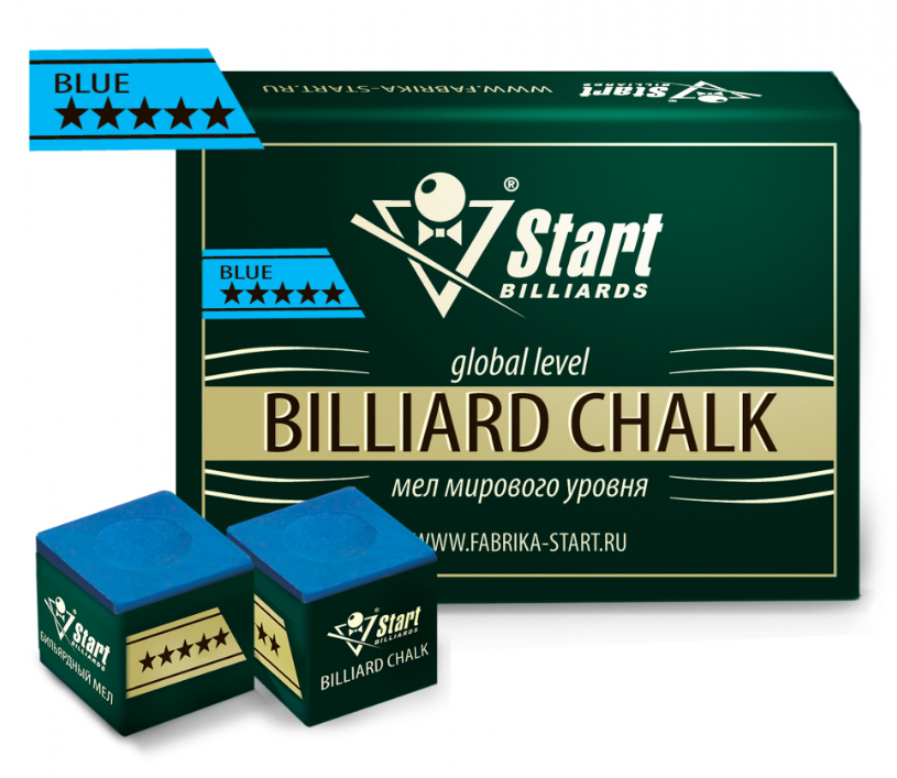 Мел Startbilliards 5 звезд синий (12шт) Мел Startbilliards 5 звезд синий (12шт)