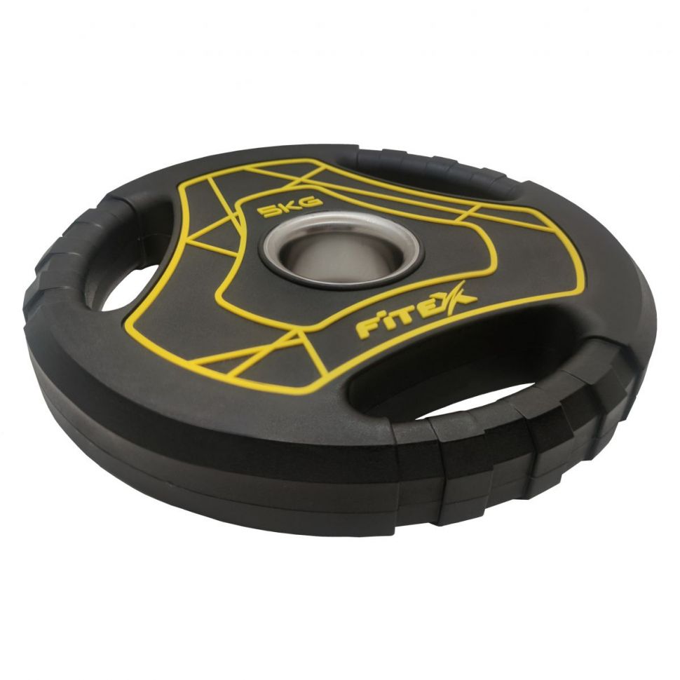 Диски Олимпийские полиуретановые FITEX PRO LP  с тремя хватами 1.25 - 25 кг