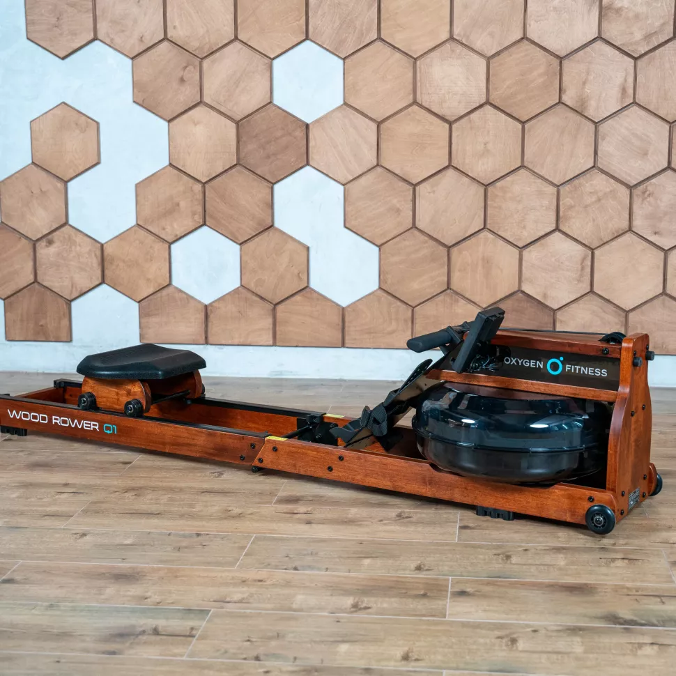 Гребной тренажер домашний Oxygen Fitness Wood Rower Q1
