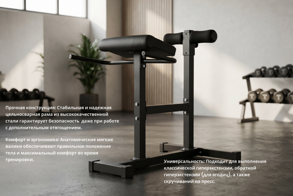 Гиперэкстензия горизонтальная / Римский стул VictoryFit VF-A5003