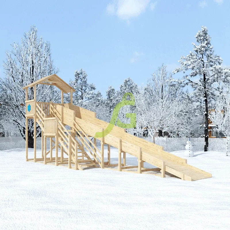 Зимняя горка IgraGrad Snow Fox Домик (скат 10 м, без окраски)