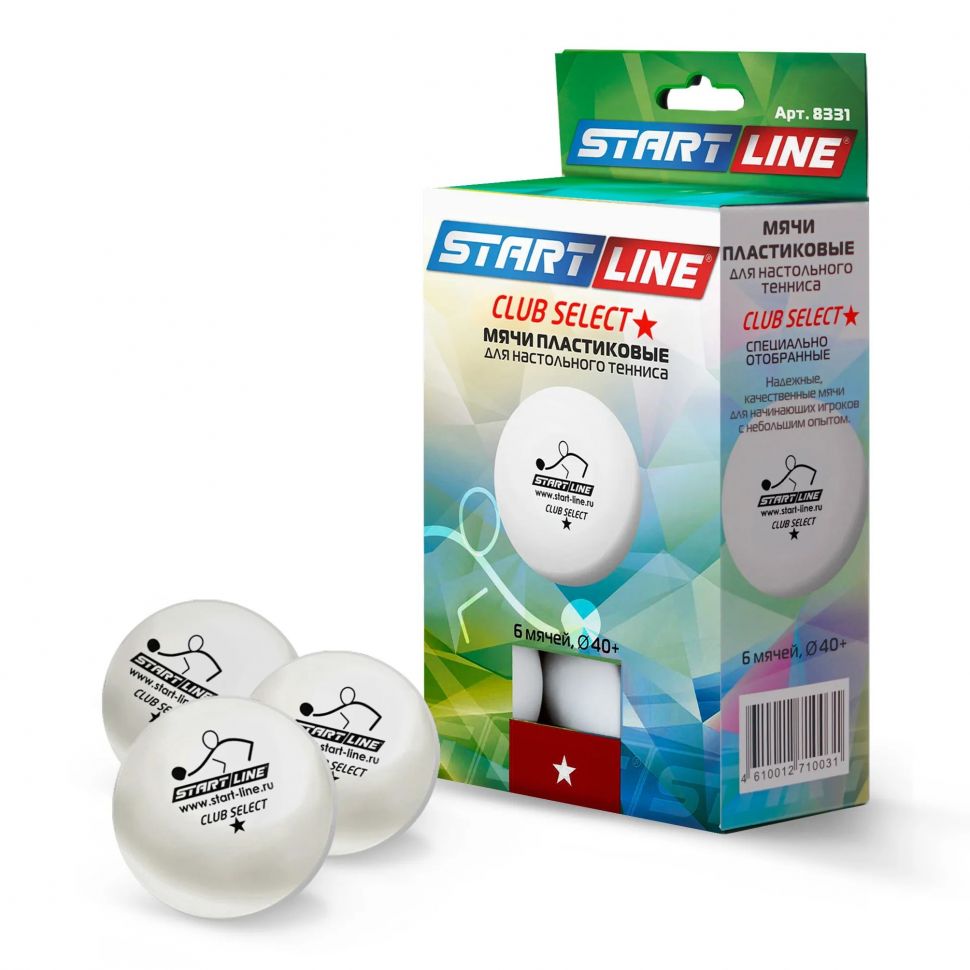 Мячи Start line Club Select 1* New (6 шт, бел.)