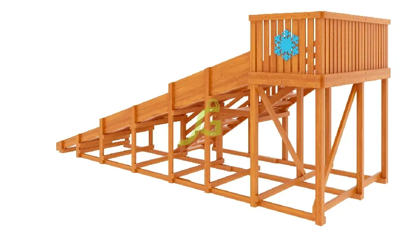Детская деревянная зимняя горка IgraGrad Snow Fox (скат 5,9 м)