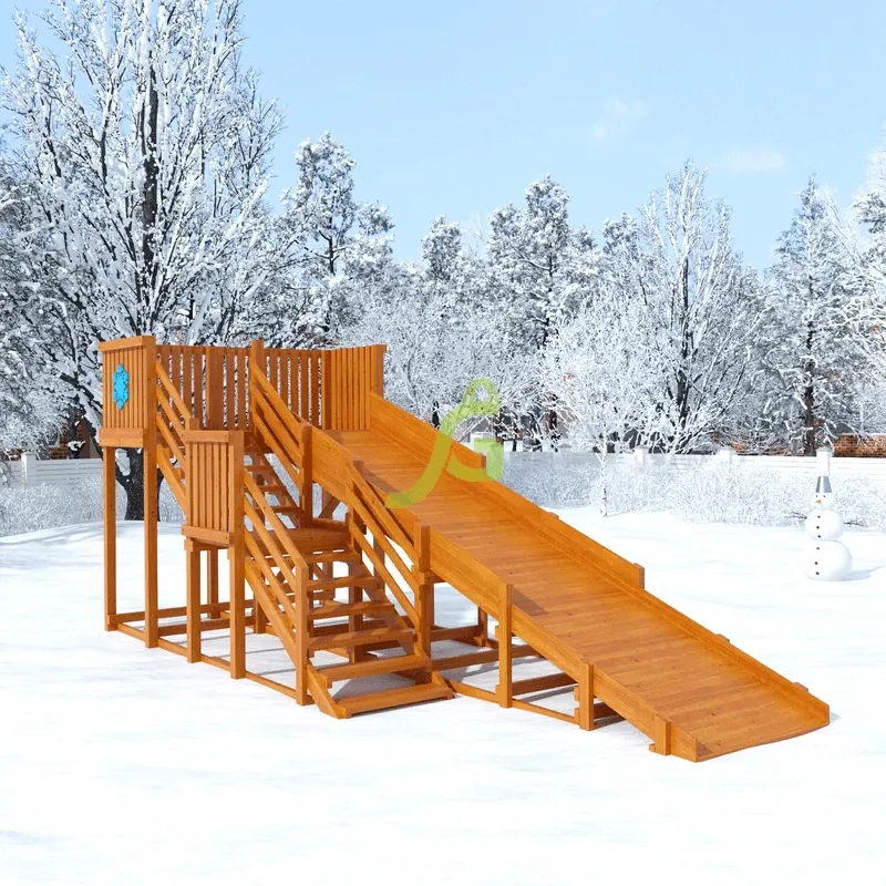 Детская деревянная зимняя горка IgraGrad Snow Fox (скат 5,9 м)