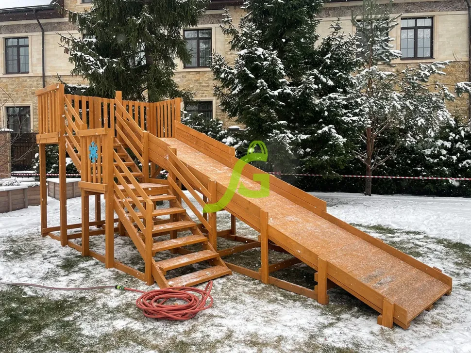 Детская деревянная зимняя горка IgraGrad Snow Fox (скат 5,9 м)