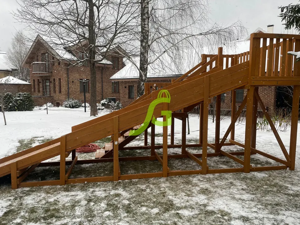 Детская деревянная зимняя горка IgraGrad Snow Fox (скат 5,9 м)