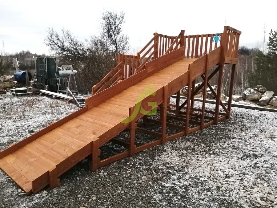 Детская деревянная зимняя горка IgraGrad Snow Fox (скат 5,9 м)