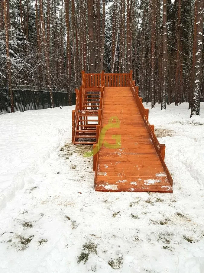 Зимняя деревянная горка IgraGrad Snow Fox (скат 10 м)