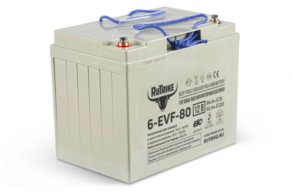 Аккумулятор тяговый Rutrike 6-EVF-80 (12V80A/H C3)