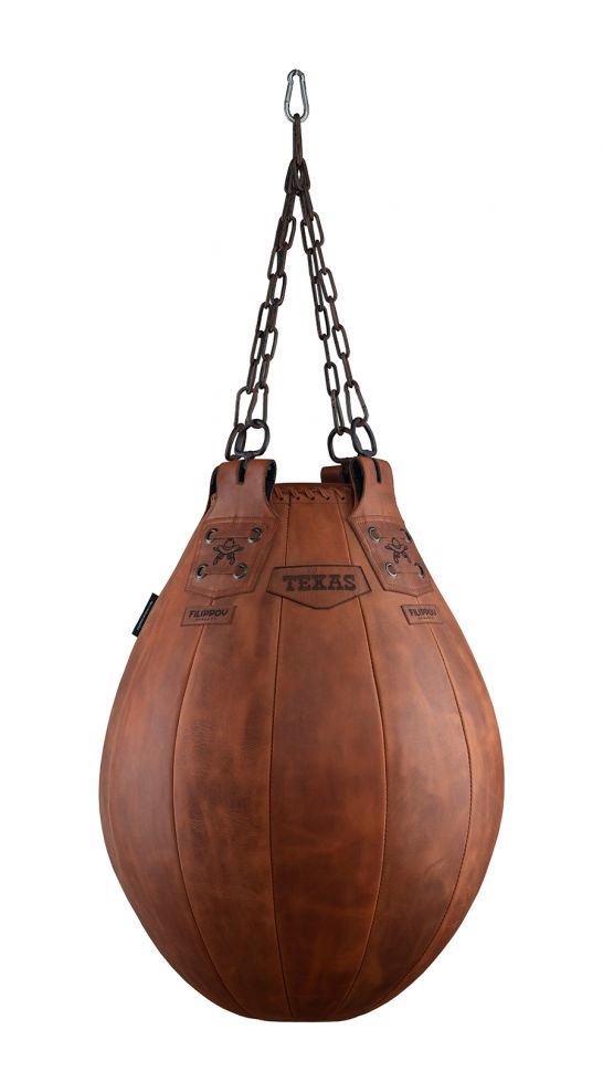 Боксерская груша TEXAS FILIPPOV (80см/55см/40-45кг) (Темно-коричневый)