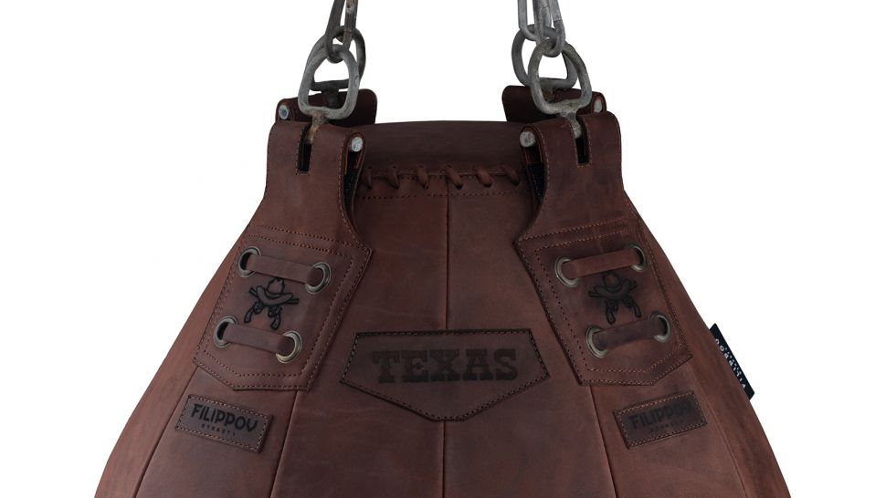 Боксерская груша TEXAS FILIPPOV (80см/55см/40-45кг) (Темно-коричневый)