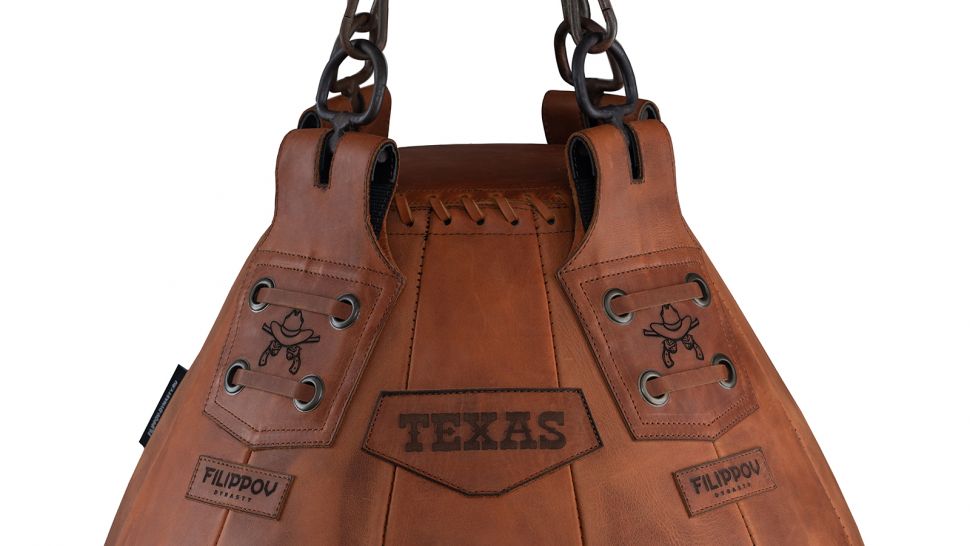 Боксерская груша TEXAS FILIPPOV (80см/55см/40-45кг) (Темно-коричневый)
