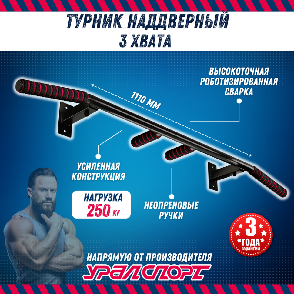 Турник наддверный Уралспорт